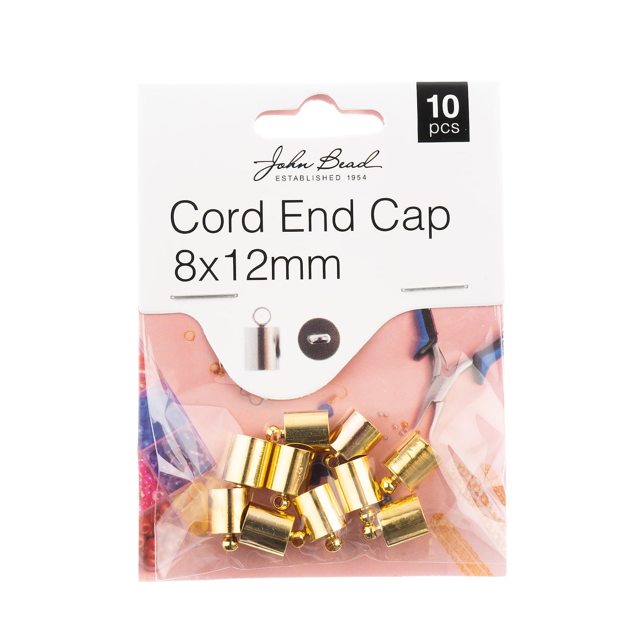 John Bead Must Have Findings 12mm Cord End Caps, 10ct.
